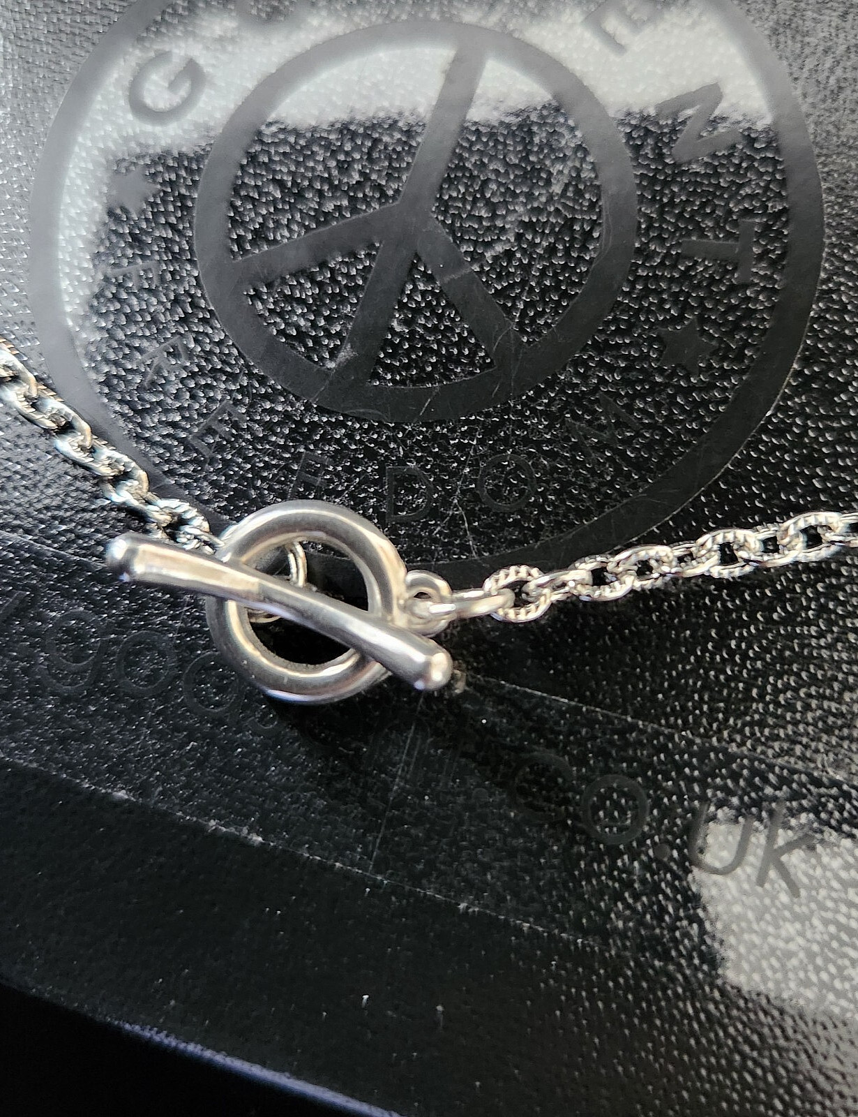 Fine Stainless Steel T Bar Toggle Embossed Cable Chain Necklace 2.85MM 16″ – 24″