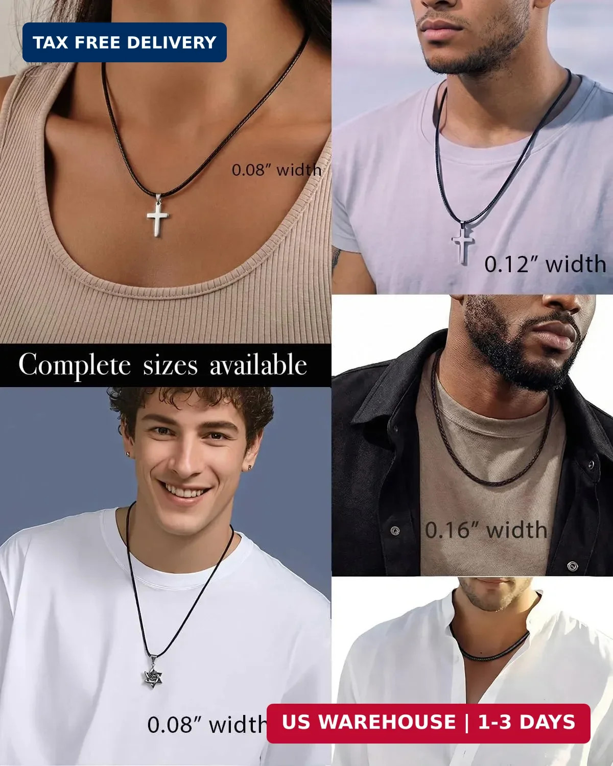 2/3/4/5MM Width Waterproof Comfortable Braided Leather Chain Cord with Stainless