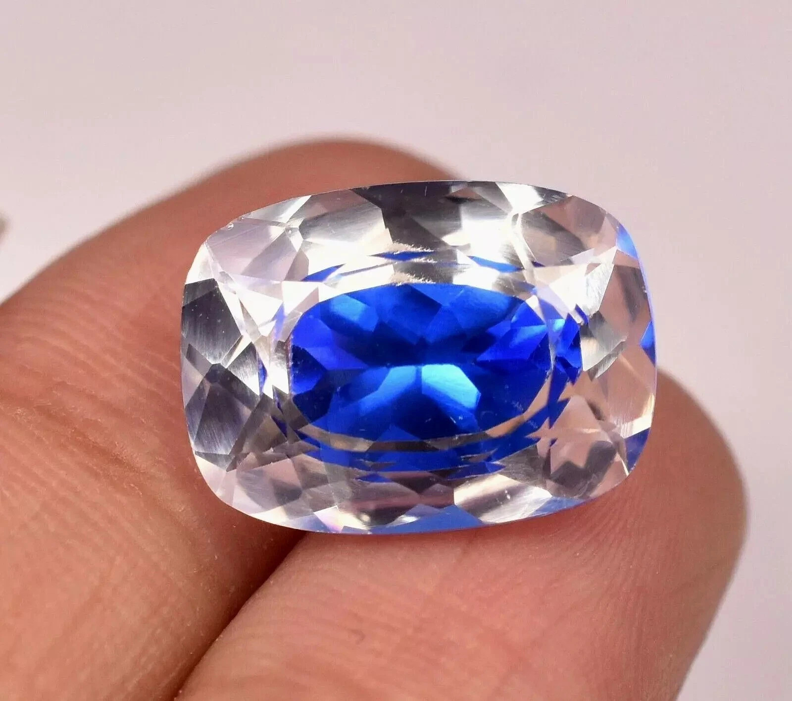 9.64 Ct Natural Pitambari Bi-Color Sapphire Cushion Cut Certified Gemstone