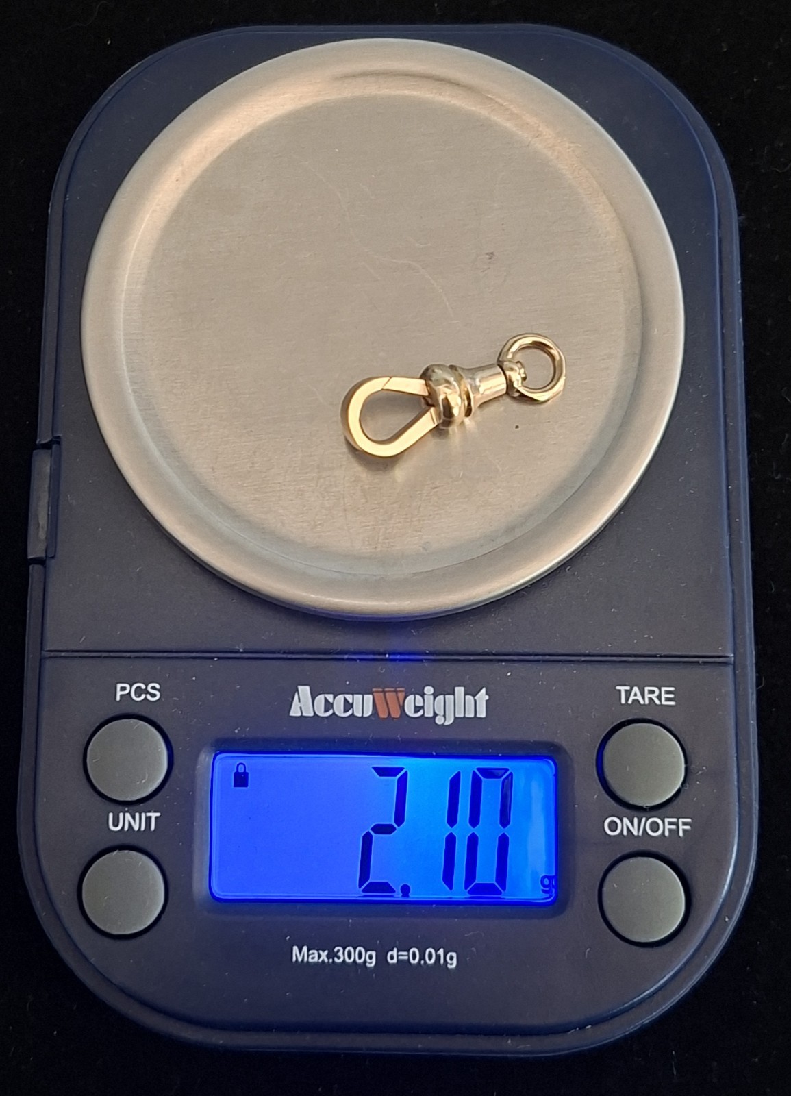 Hallmarked 9ct Yellow Gold Dog Clip In Working Order 2.10g #No.22