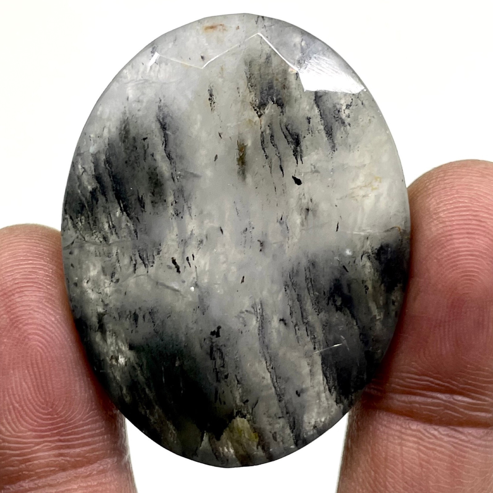 156.5 Cts Natural Rutile Quartz 42x33mm Oval Cut Loose Untreated Gemstone