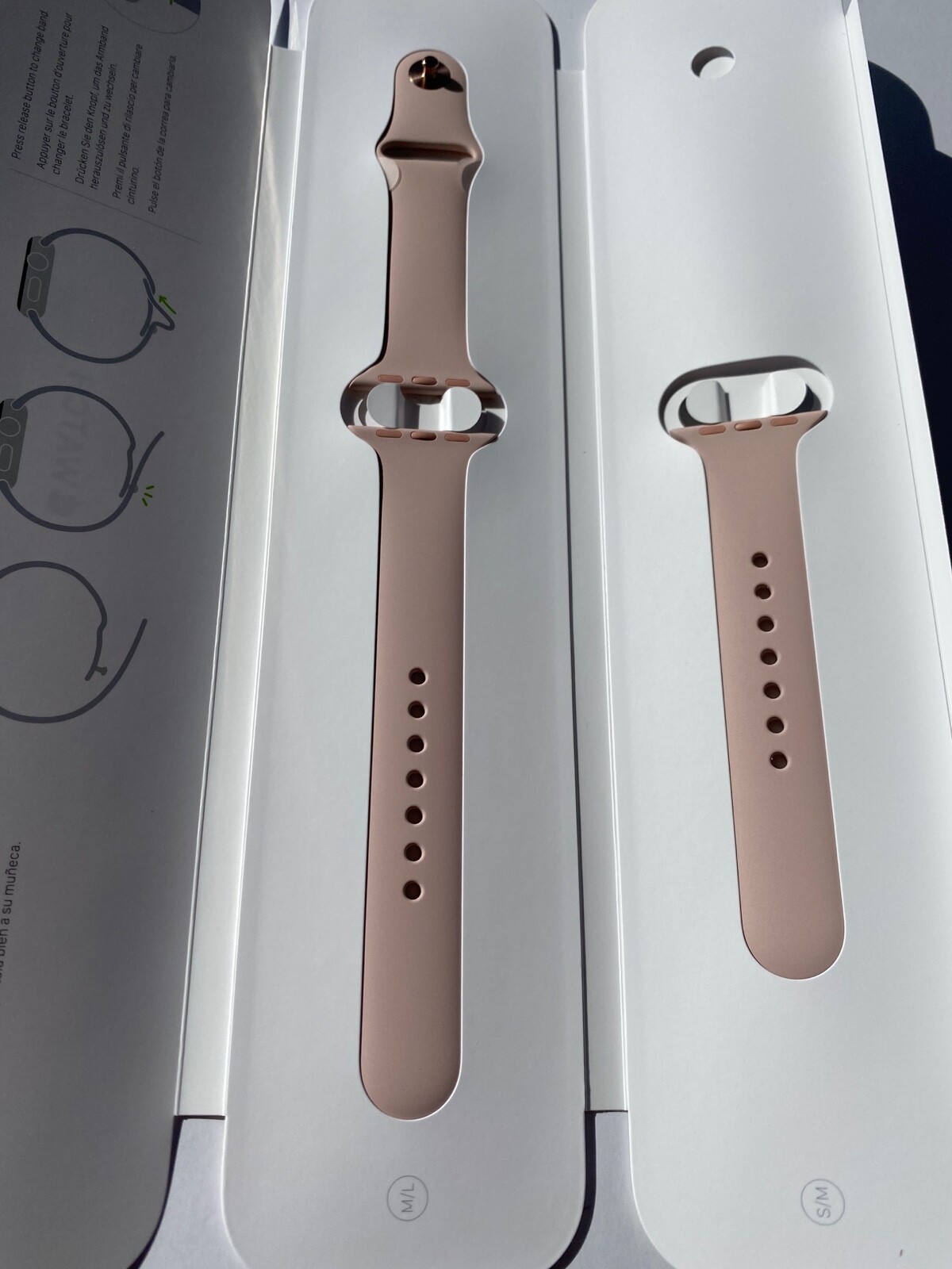 Apple Watch Pink Sand Sport Band Rose Gold Pin Series 3 38mm SE 40mm 7 41mm OEM