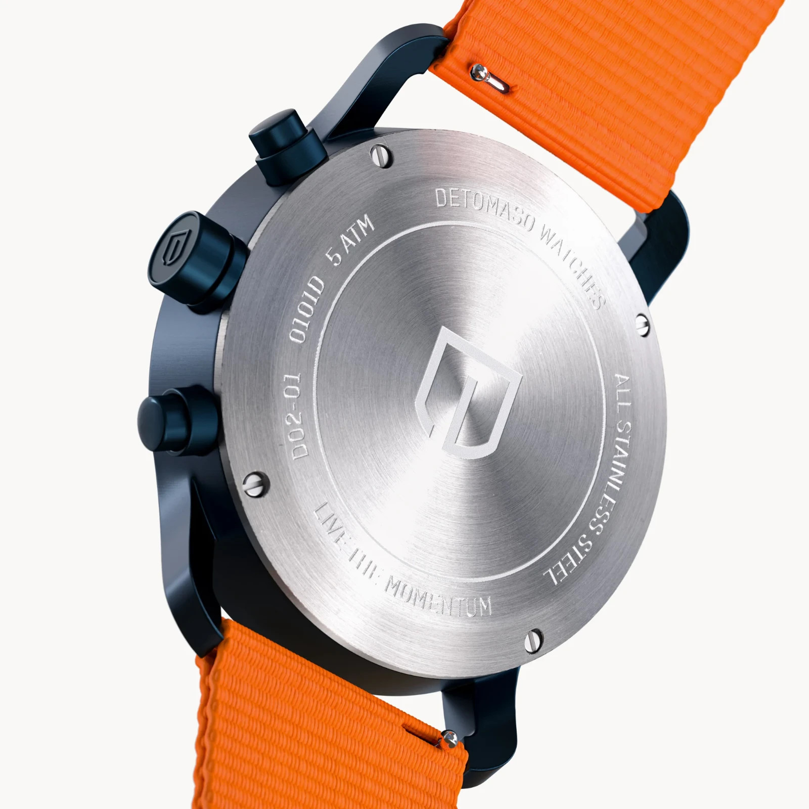 DETOMASO SORPASSO CHRONOGRAPH VELOCITÀ BLUE ORANGE 42mm MSRP $219 🔥NEW🔥