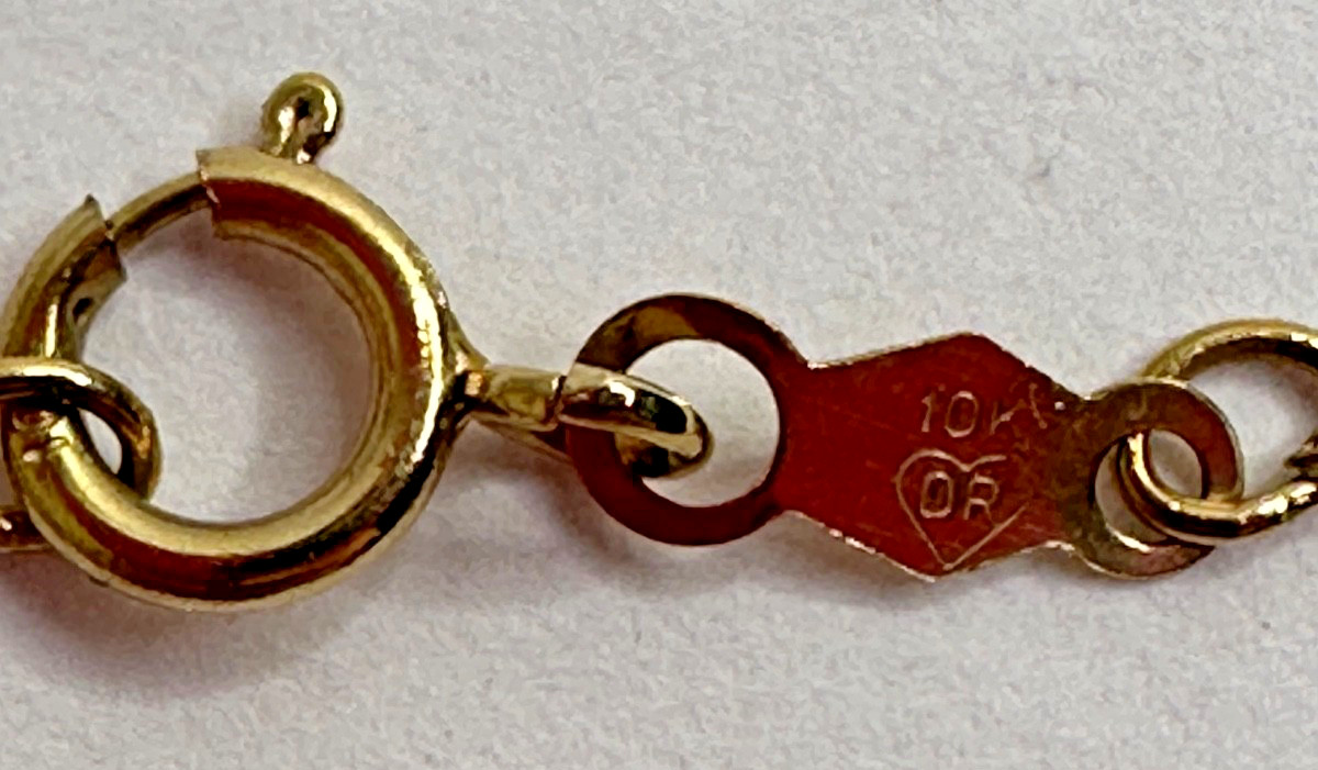 10k Gold Necklace Lightweight Links Chain Spring Ring Signed 20.5 in