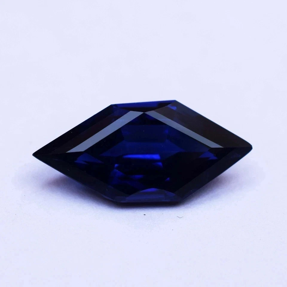 21 Ct Natural Ceylon Blue Sapphire Fancy Cut Certified Rare Loose Gemstone+ Gift