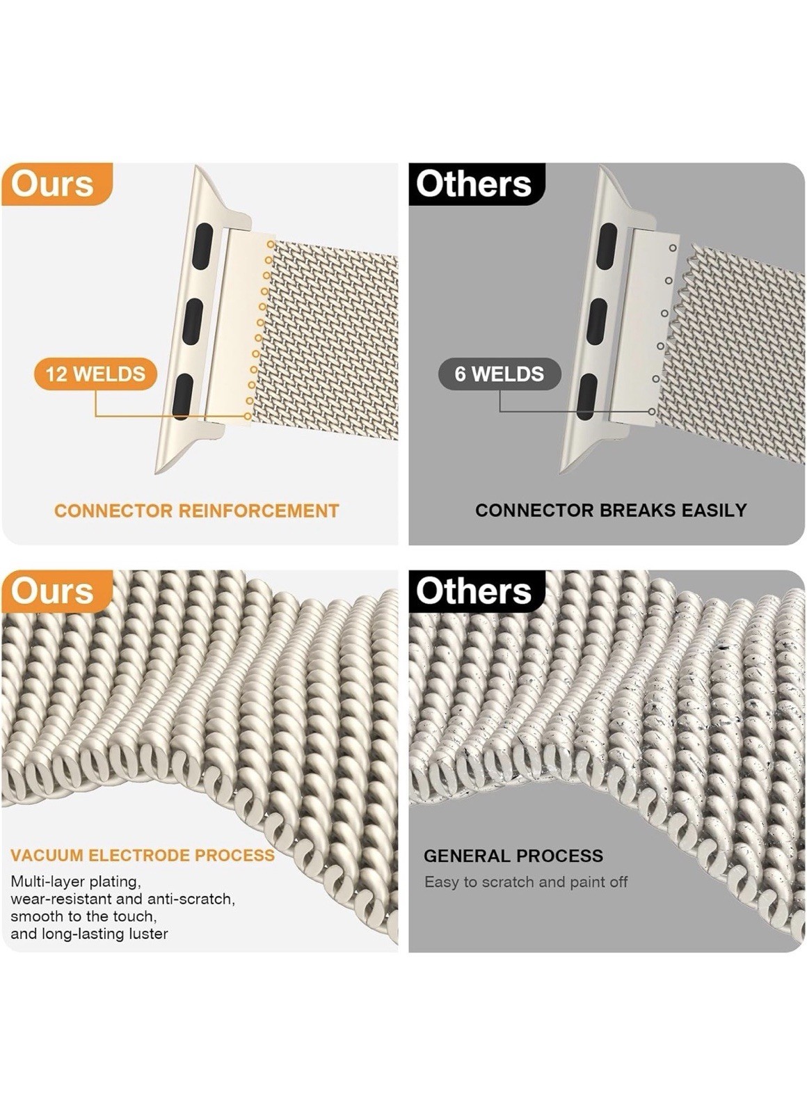 3 Pack Mesh Loop with Apple Watch Bands for Women Men 40mm 41mm 38mm 42mm 44m…