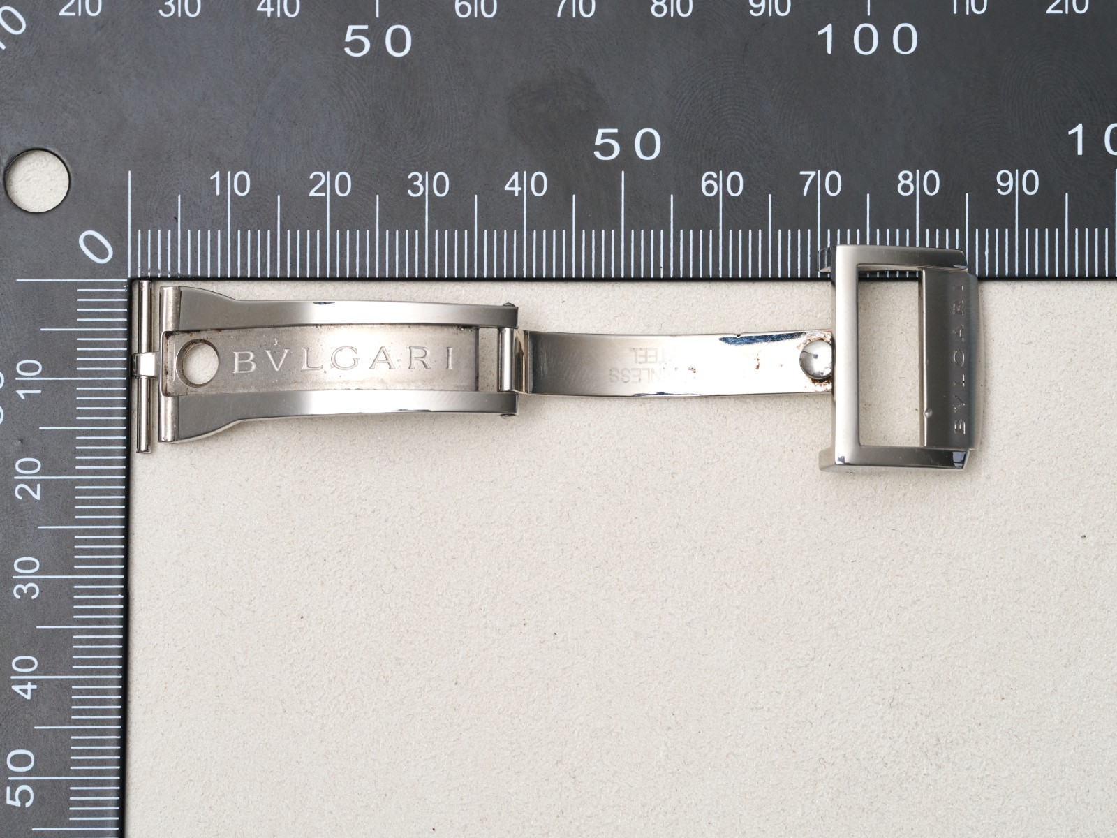 Bvlgari Bulgari 18mm Deployment Buckle Clasp Fold Over Stainless Steel
