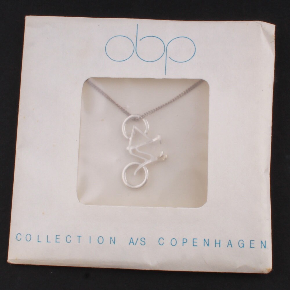 OBP Collection A/S Copenhagen Ladies Bike Silver Pendant. “Sunshine & Night”.
