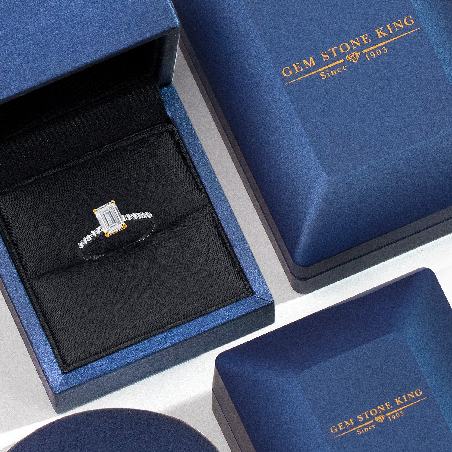 1.24 Cttw IGI Certified Lab Grown Diamond in 10K White Gold with Yellow Gold