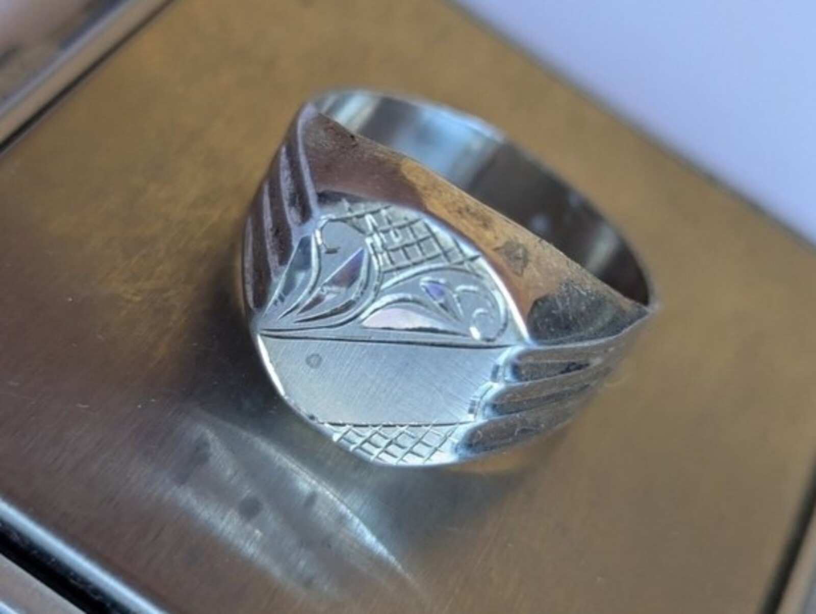 Vintage men’s ring sterling silver 925 Size 11.5 Weight 4.58 g Ukrainian jewelry