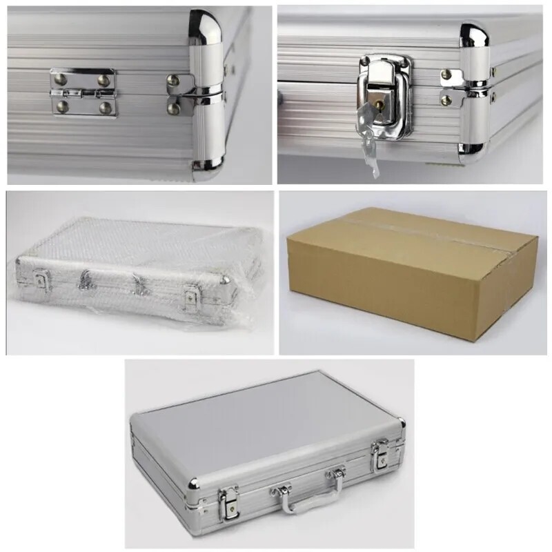 Aluminum Watch Case 24 Grids Briefcase Storage Box Watches Collectors Display