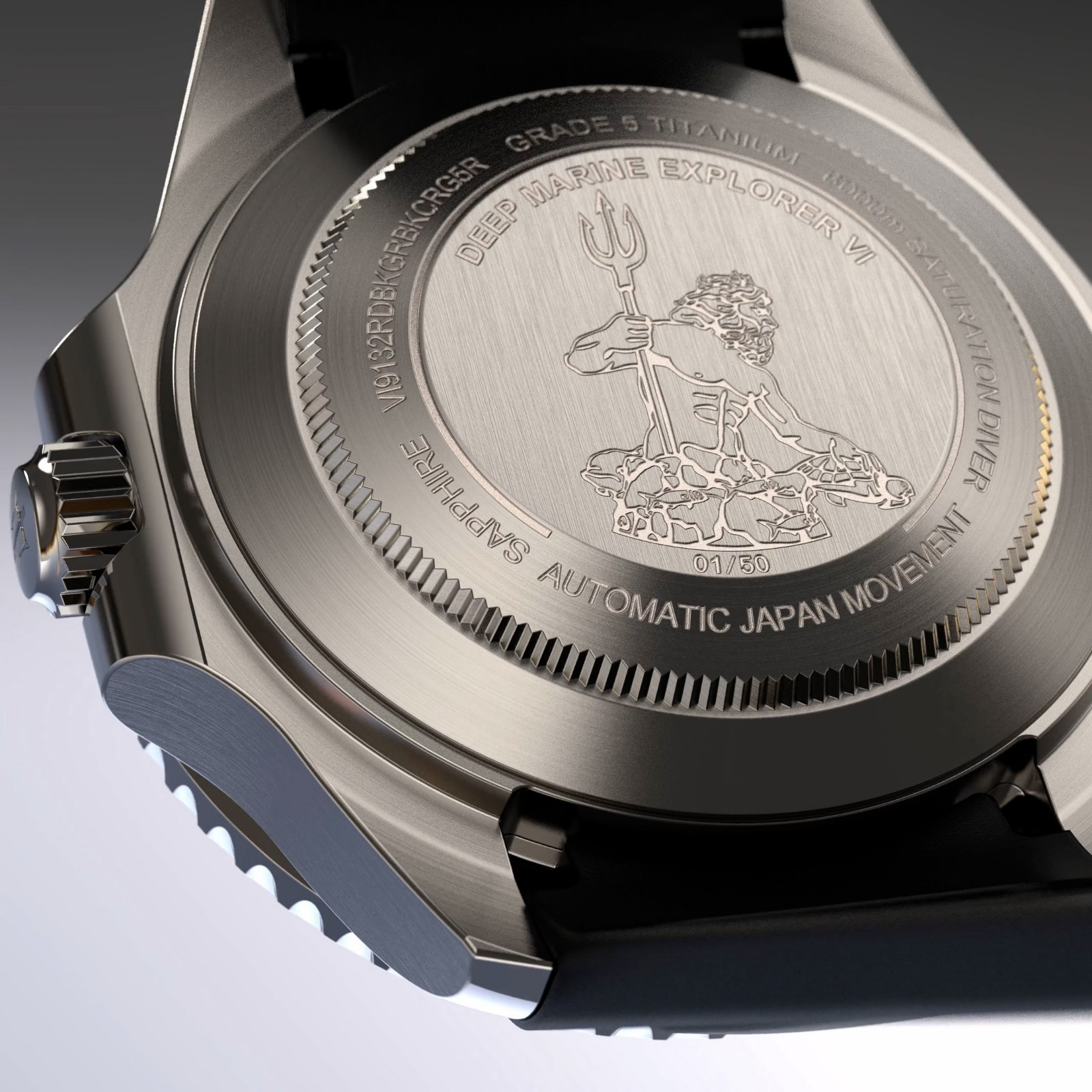 Oceaneva Power Reserve 6000m Grade 5 Titanium Automatic Black
