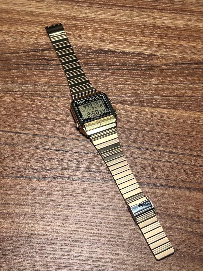 CASIO DATA BANK DB-500G Vintage Digital Watch 1984 Gold Limited