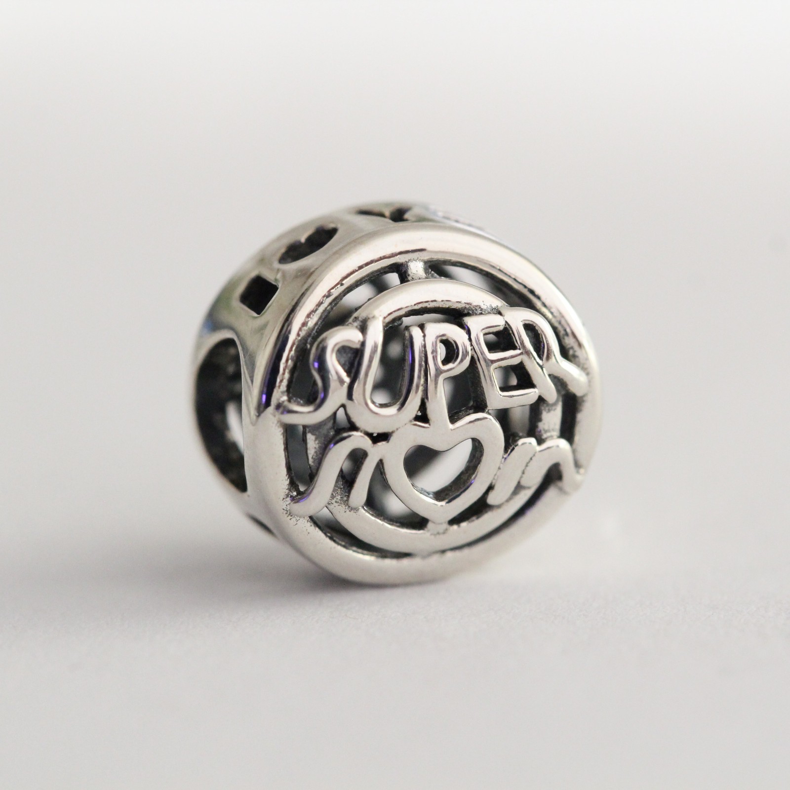 Authentic Pandora Super Mom My Hero Mother Charm792644C00