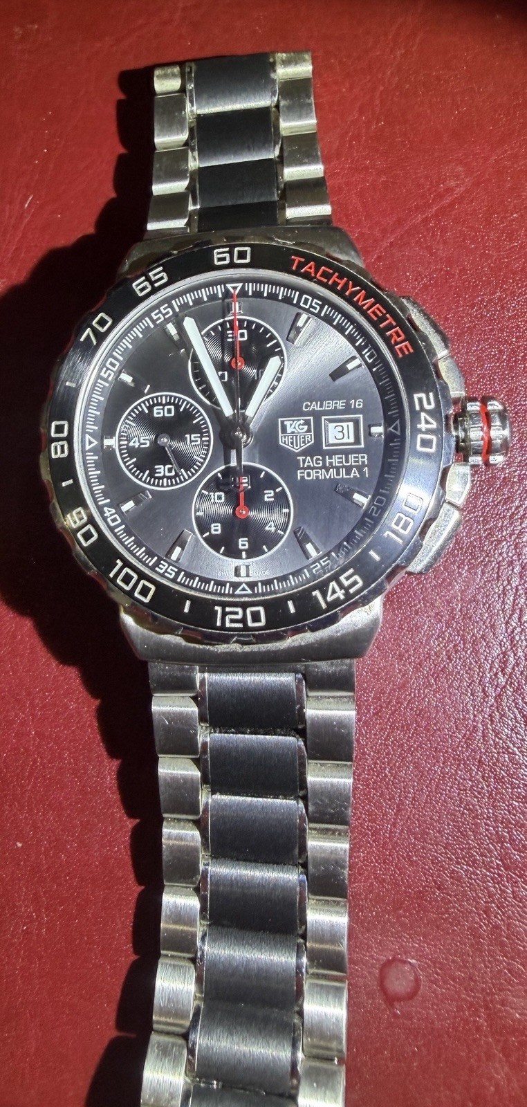 TAG Heuer Formula 1 Calibre-16 44mm Automatic Chrono Tachymeter Black Dial 200m