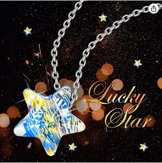 QIANSE Necklaces for Women, 925 Sterling Silver Crystal from Austria Necklaces,
