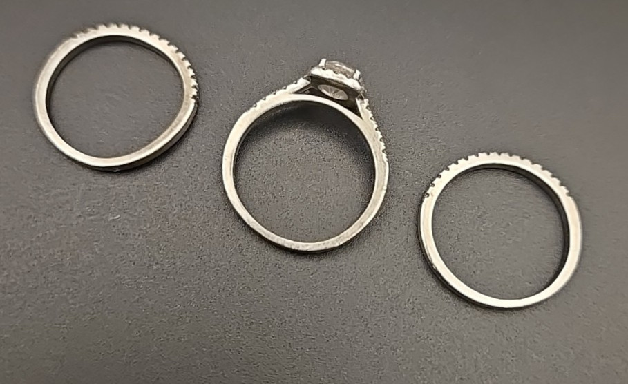Modern Gents Size 10 The Evermore 1.5 Ct Stone & 2 The Promise Bands .925 SS
