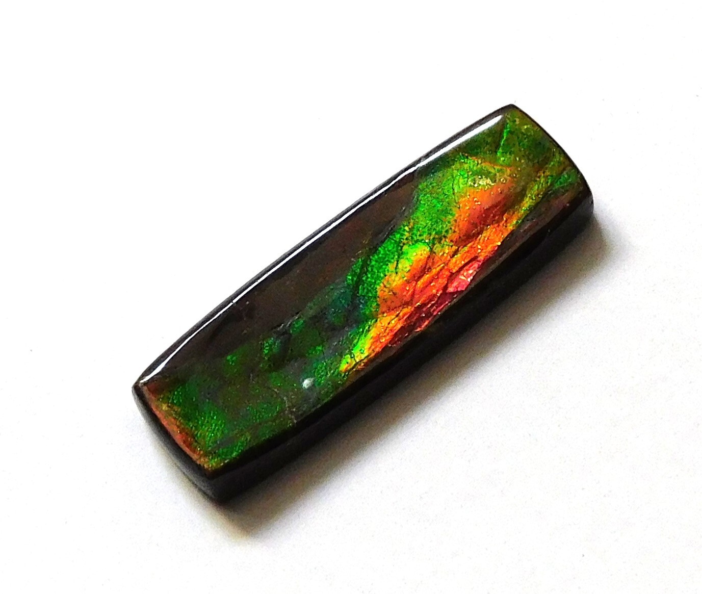 11.70 Ct Natural Canadian Ammolite Cabochon Loose Gemstone 28.6×9.6X4MM LF22