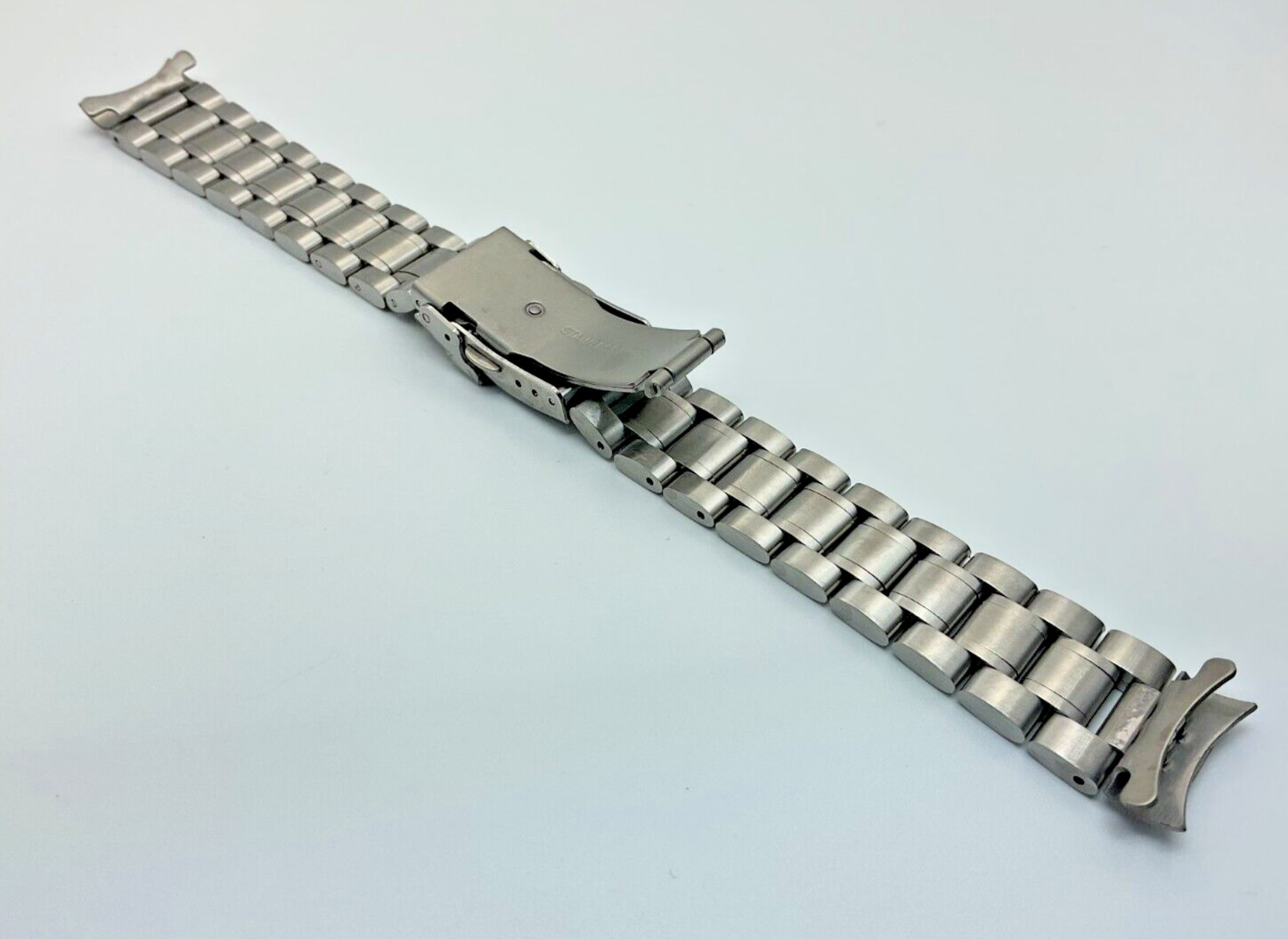 NEW SOLID 18MM BAND BRACELET DOUBLE FLIP LOCK FOR OMEGA SEAMASTER SPEEDMASTER