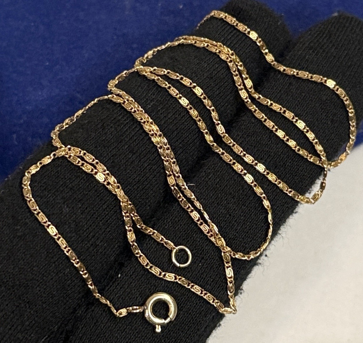 Valentino Chain Elegant 20” 12k Gold Filled S Necklace 1.3mm Gf Vtg Victorian