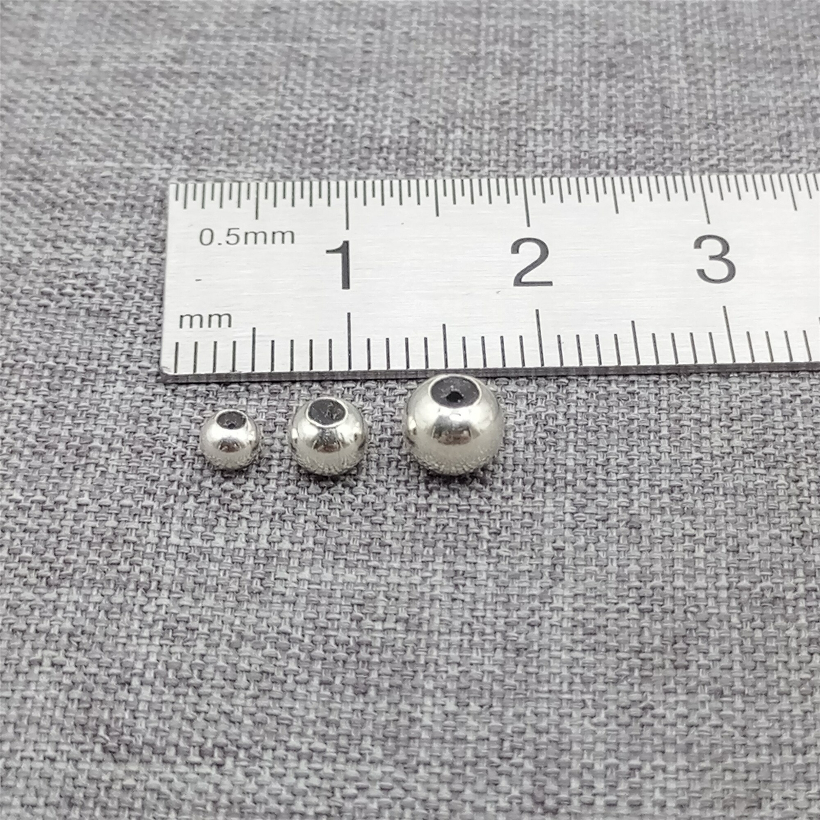 20pcs of 925 Sterling Silver Silicone Beads 3mm 4mm 5mm Stopper Bead w/ Silicone