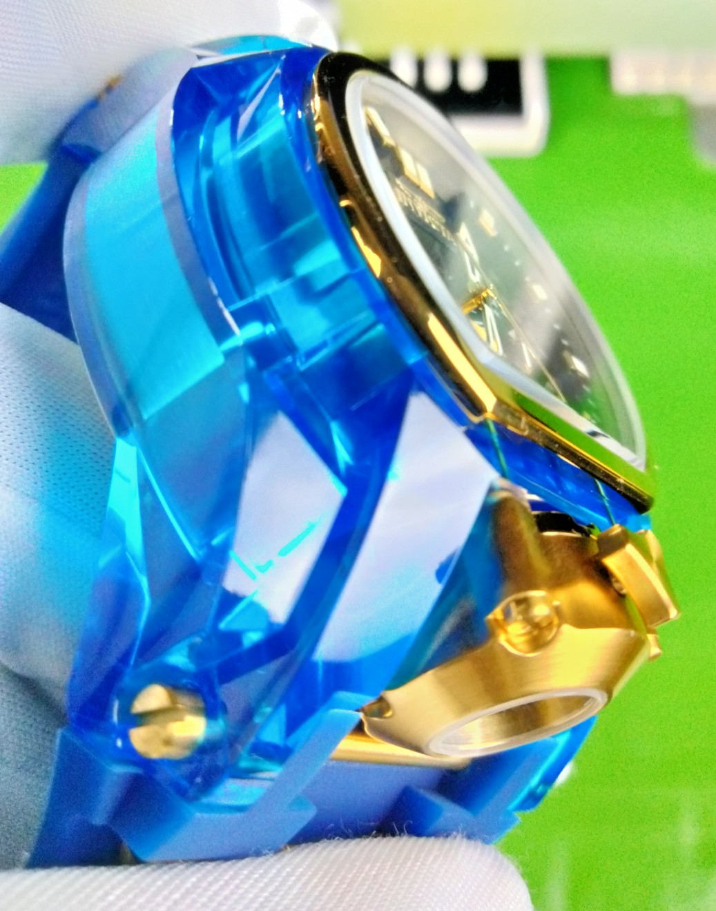 Invicta Bolt Zeus Magnum 46476 52mm Blue Gold Chronograph Watch