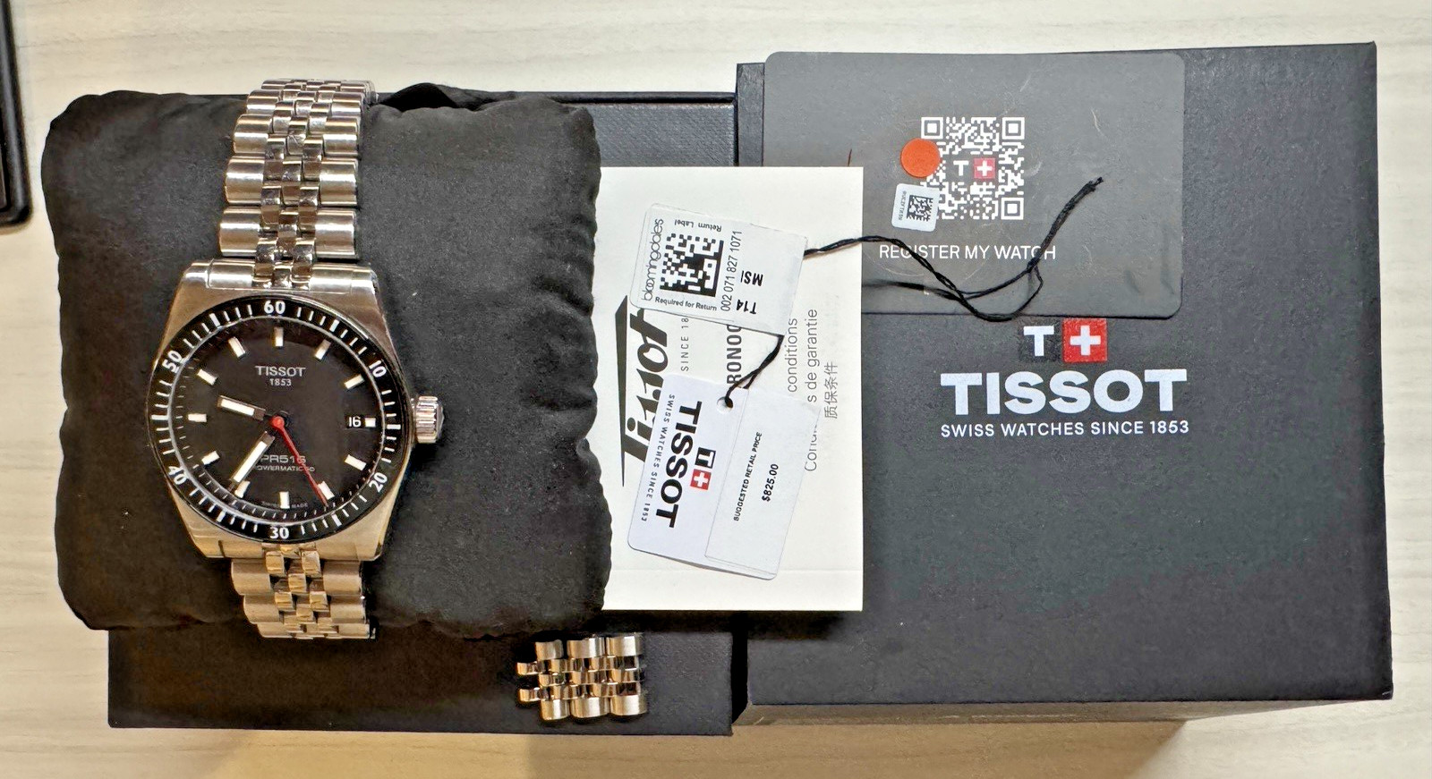 GREAT Tissot PR516 Powermatic 80 Automatic Black Dial Men’s Watch