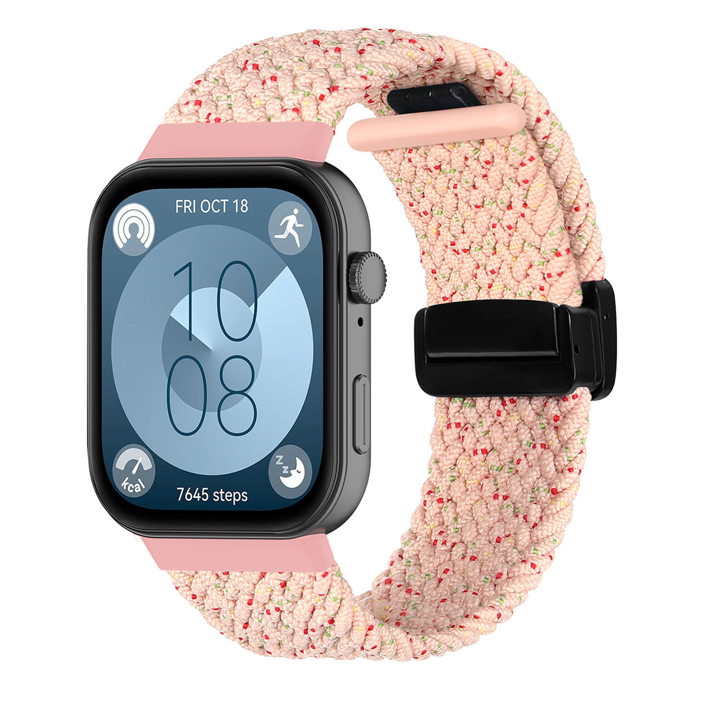 Weave Nylon Strap for Huawei Watch Fit 3 Wristband Magnetic Fold Buckle Bracelet