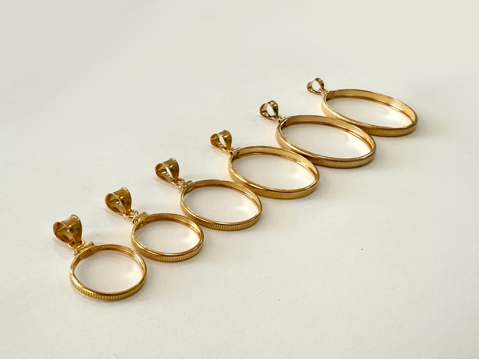 Authentic 14k Gold Filled Screw Top Bezel with Coin Edge 6 Sizes