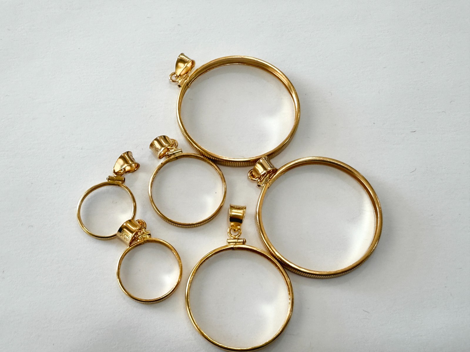Authentic 14k Gold Filled Screw Top Bezel with Coin Edge 6 Sizes