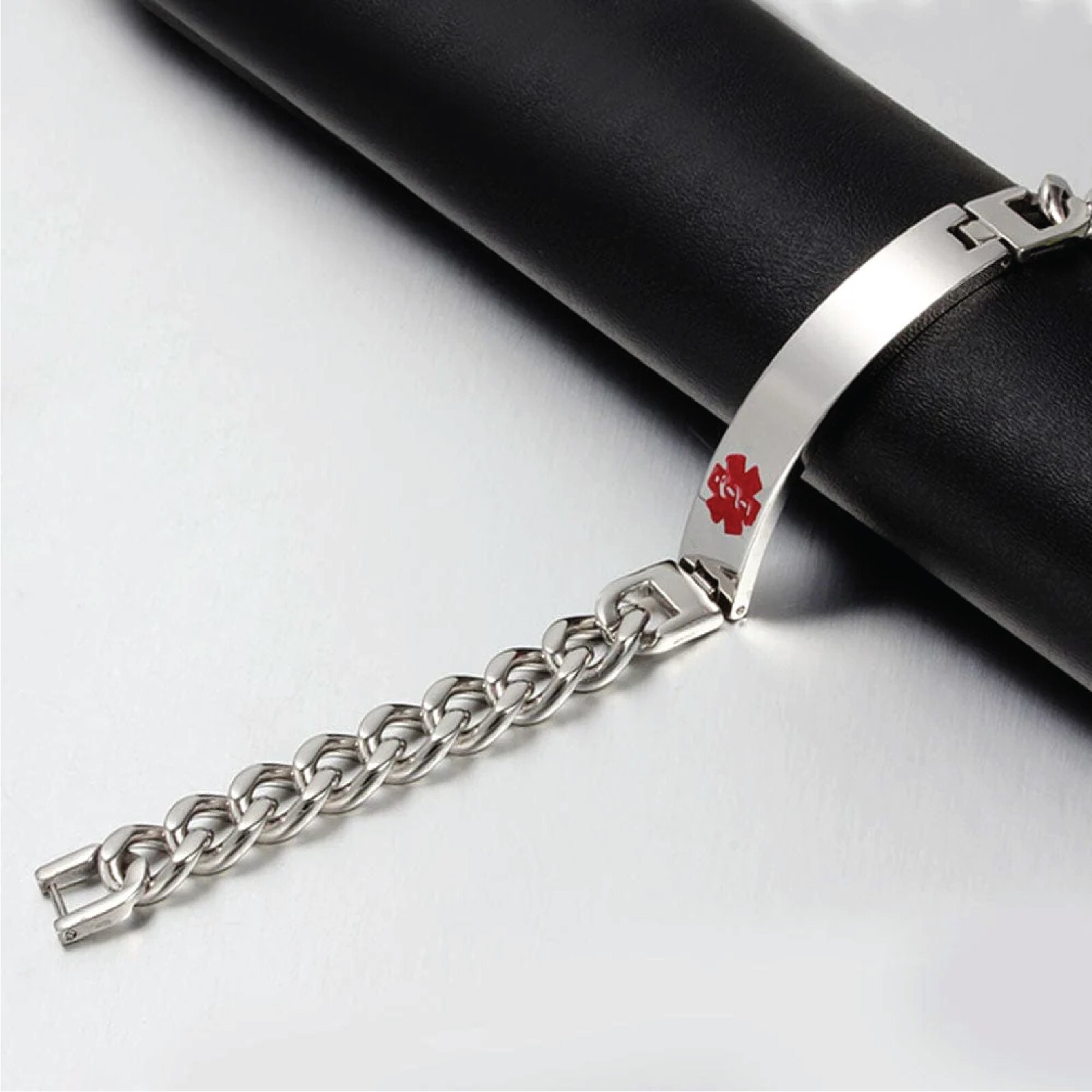 Stainless Steel Personalized Medical Alert Bracelet | Silver | Gold | Black