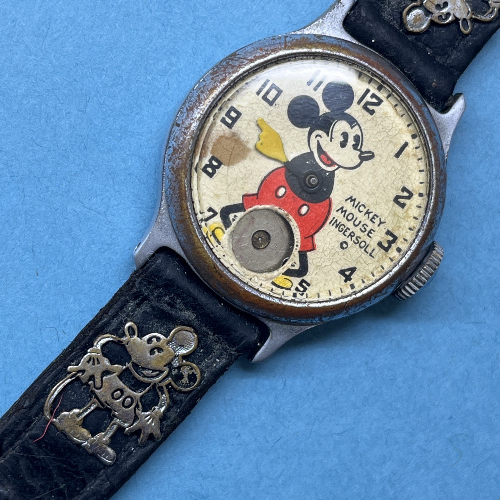 Vintage 1934 Ingersoll Mickey Mouse Wrist Watch Disney Spares Repair