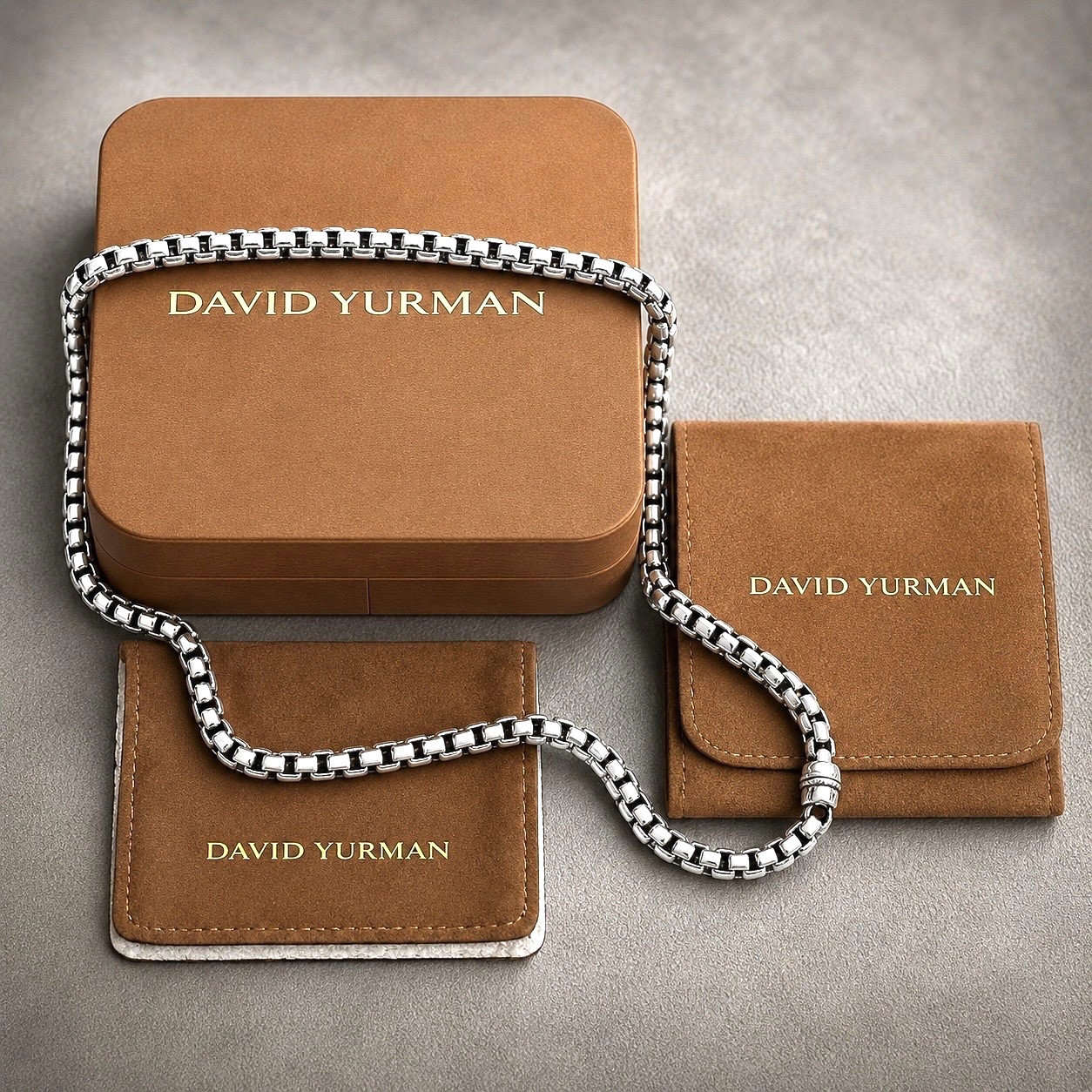 👉 David Yurman Sterling Silver 925 Box Chain Necklace 24” 140g Estate Piece