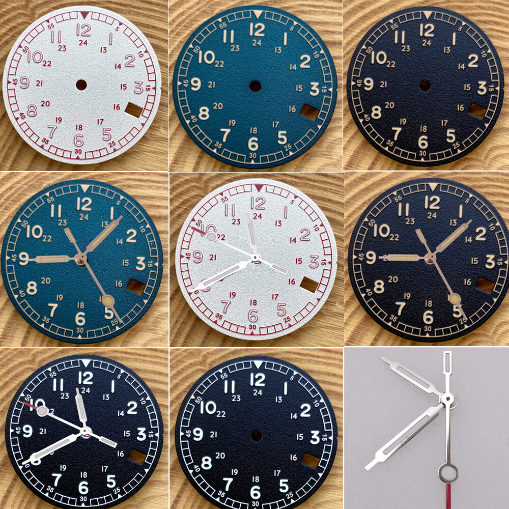 29mm Fit NH35 NH36 NH38 NH70 Automatic Movement Watch Dial Face 3.8 Date Texture