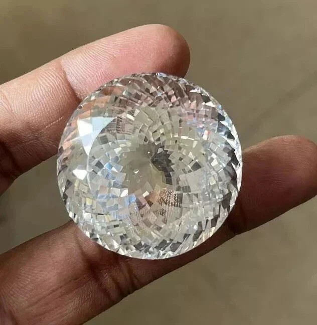 AAA Unheated 200 Ct+ Natural Montana White Sapphire Round Cut Certified Gemstone