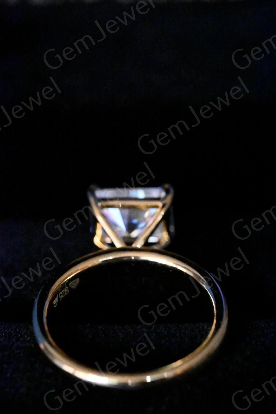 1.60CT Round Cut Earring & 2.15 CT Radiant Cut White VVS1 Diamond Ring