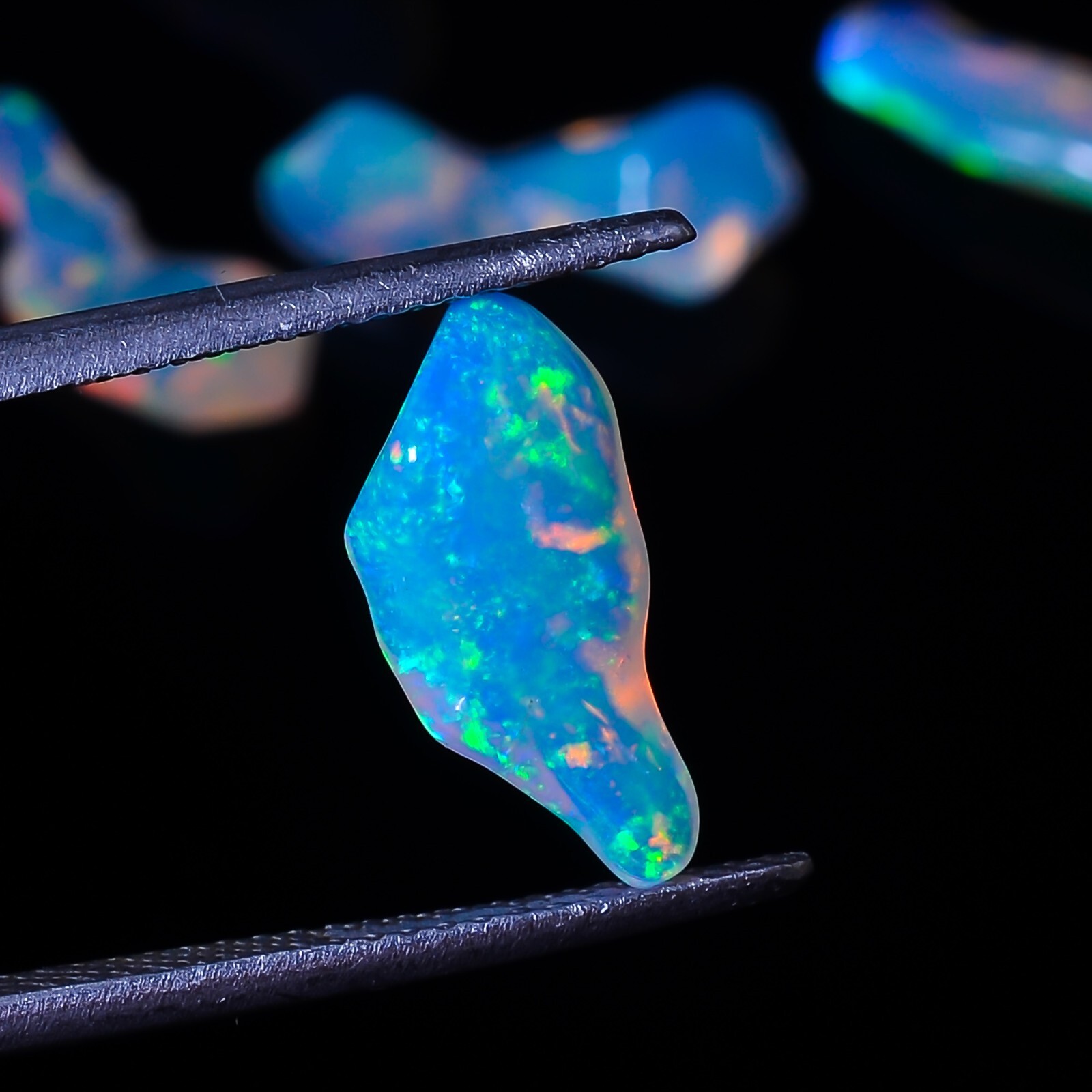 Natural Ethiopian Opal Polished Roungh Freeform 7 Ct Gemstone 5 Pcs 13X4 16X6 mm