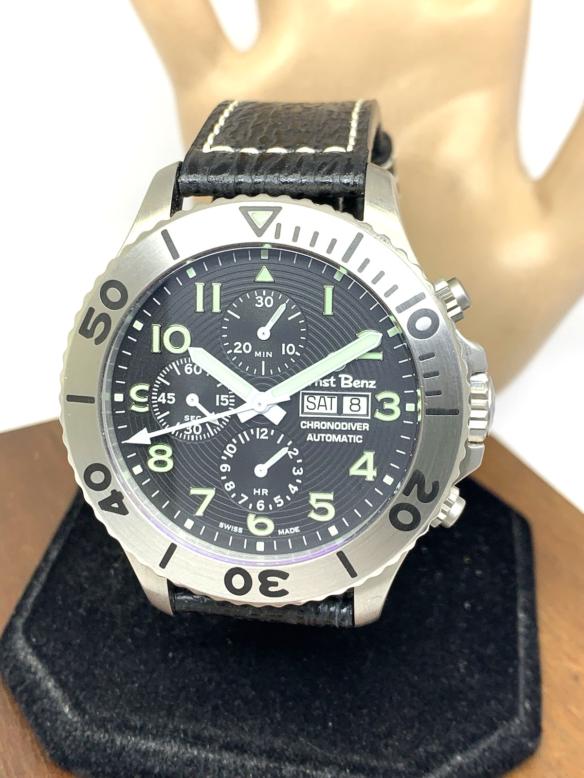 Ernst Benz Men’s Watch GC10721 Chrono Diver Swiss Automatic Black Dial 47mm