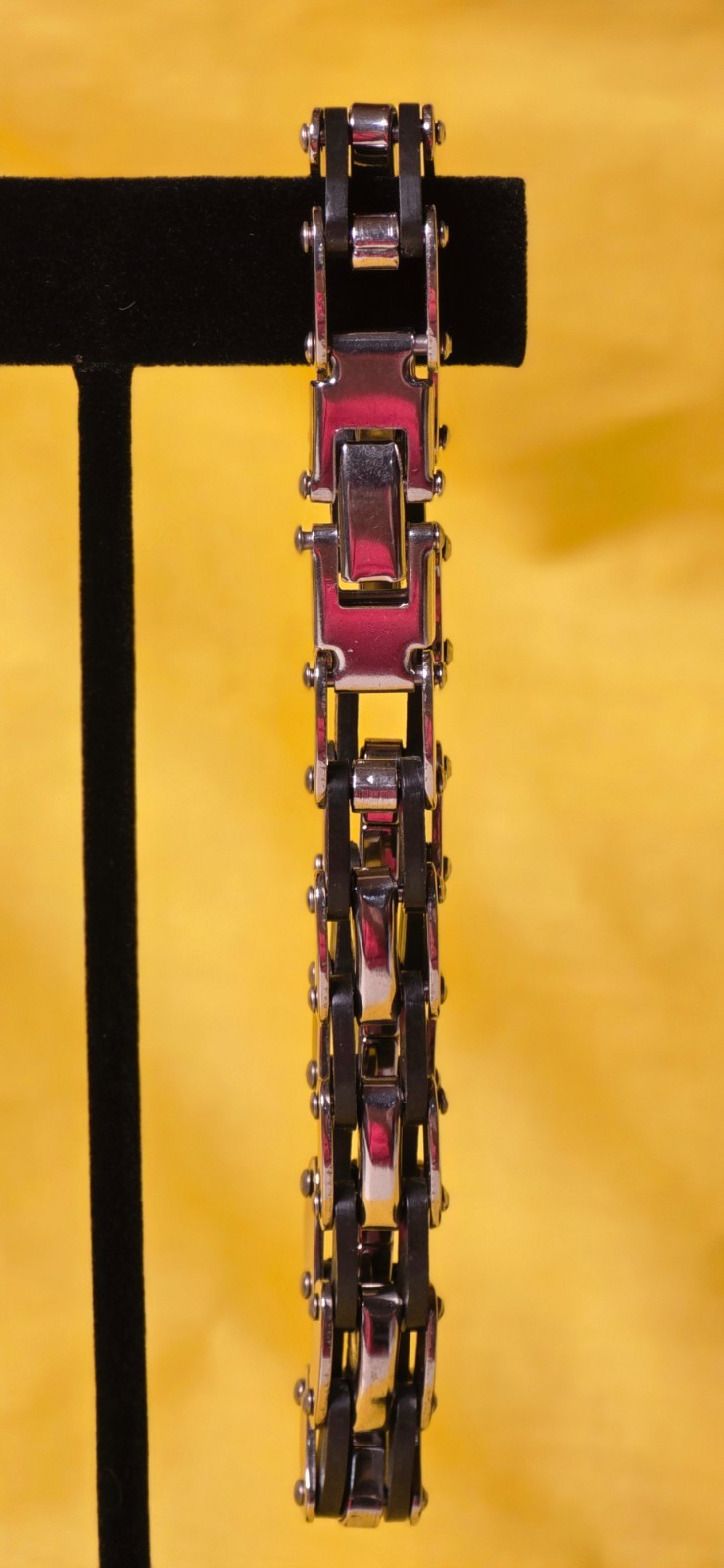 Stainless steel bike chain bracelet