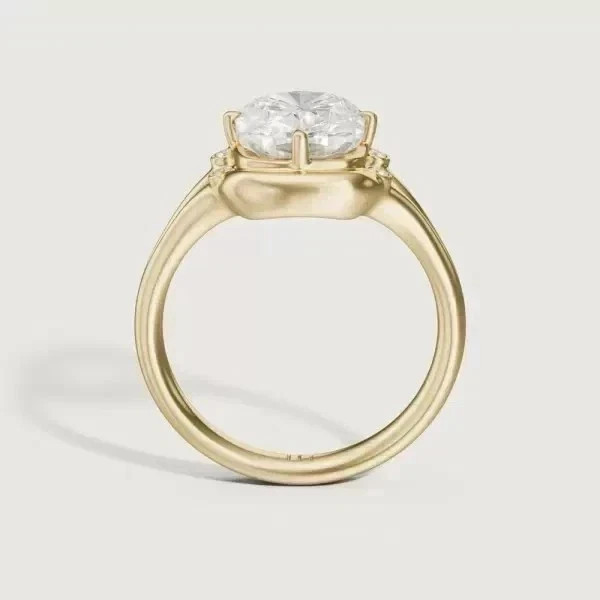 3Ct Cushion Cut Lab Created Diamond Women’s Wedding Ring 14K Yellow Gold Plated