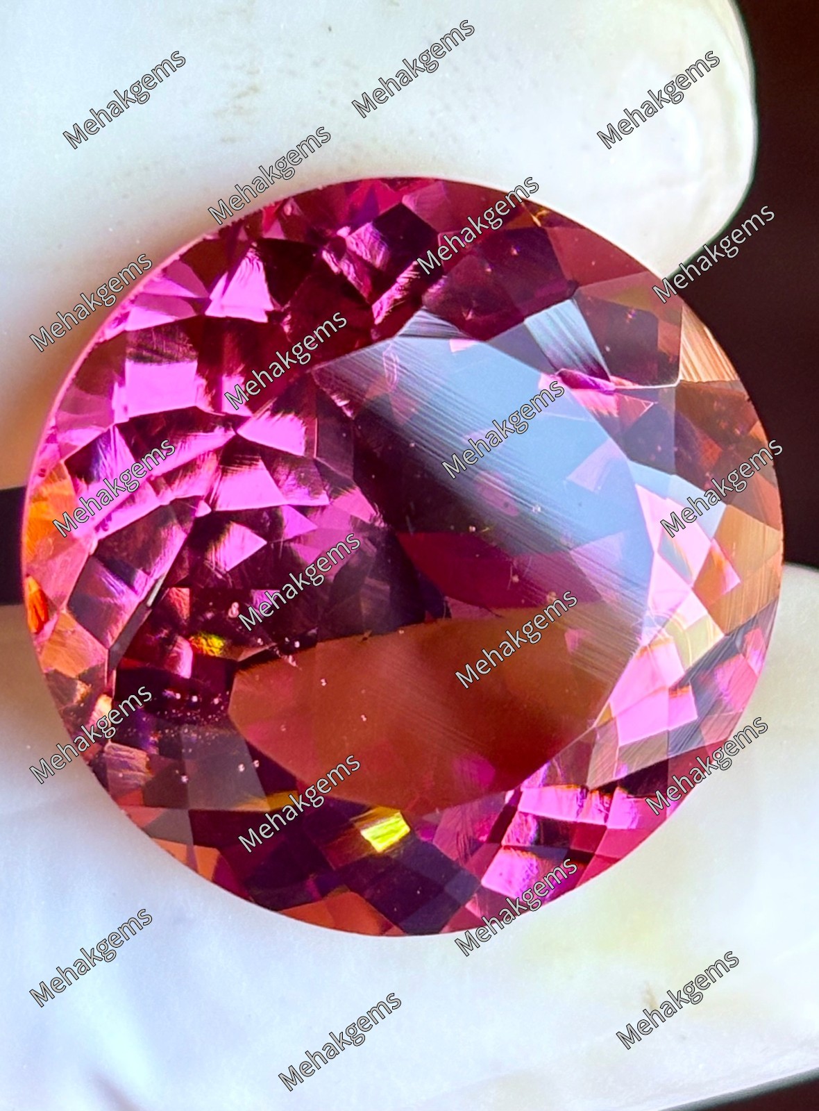 38Ct Certified Color Change Zultanite Round Gemstone, for Wire Wrapping