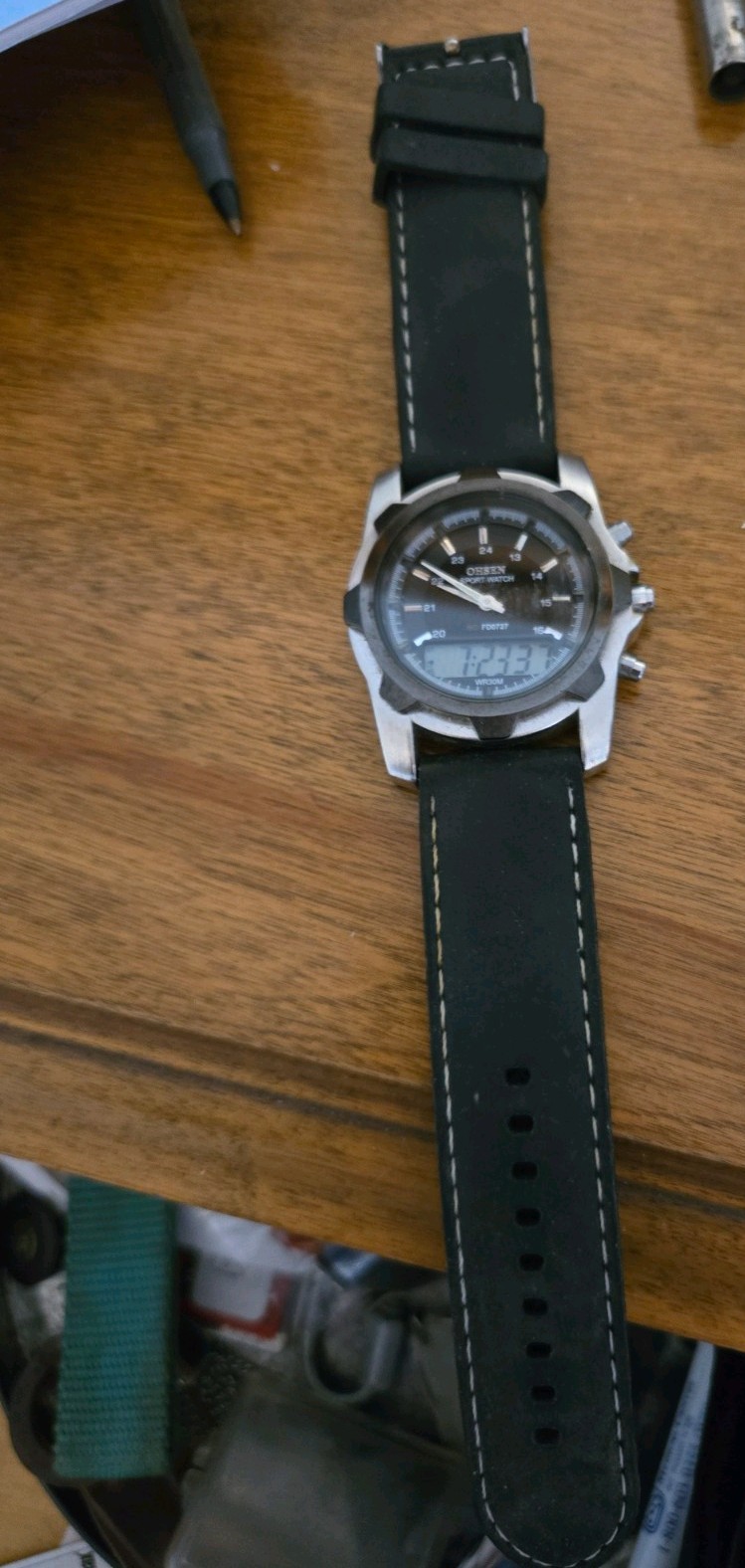 OHSEN Quartz Analog-Digital Black strap wr 30m