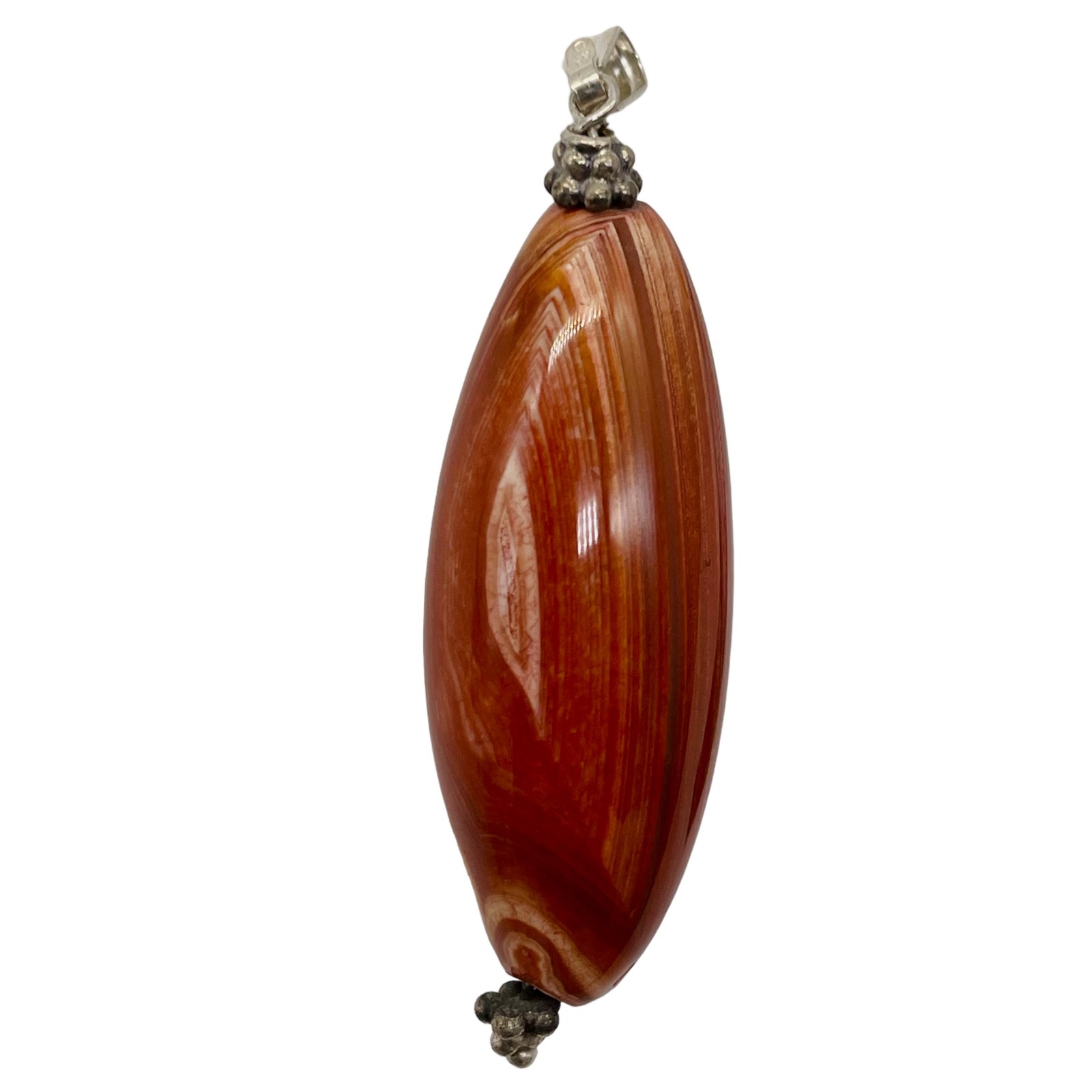 Carnelian Marquise Pendant | 2 1/4″ Long | 40x16mm (Carnelian) | Orange |
