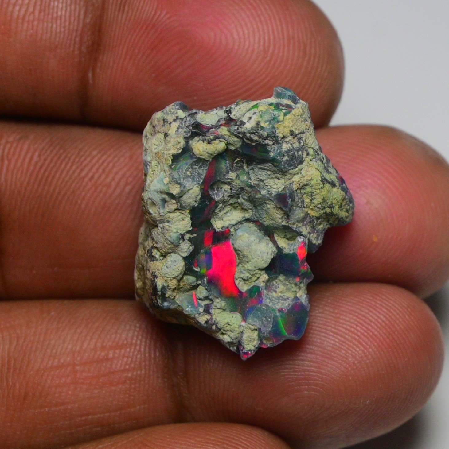 20.00 Ct Natural Black Ethiopian Opal Rough – Ideal for Jewelry, Smoked Opal Raw