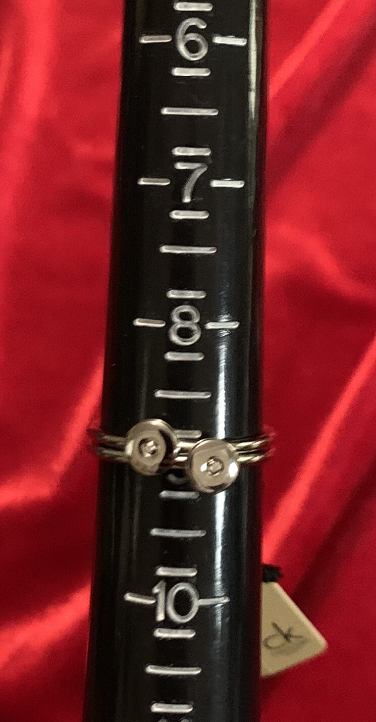 CALVIN KLEIN Women’s Stainless Steel Silver-Toned Precious Ring Set SIZE 9 NIB