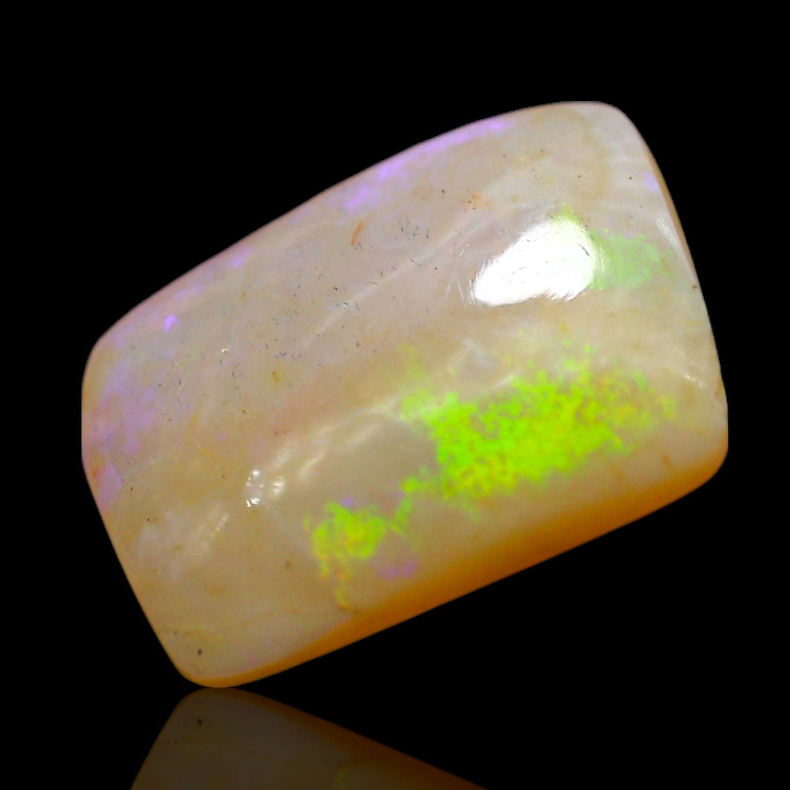 Natural Square Fire Opal Gemstone 2.00 Cts Wire Wrapped Cabochon 11x8x3 mm