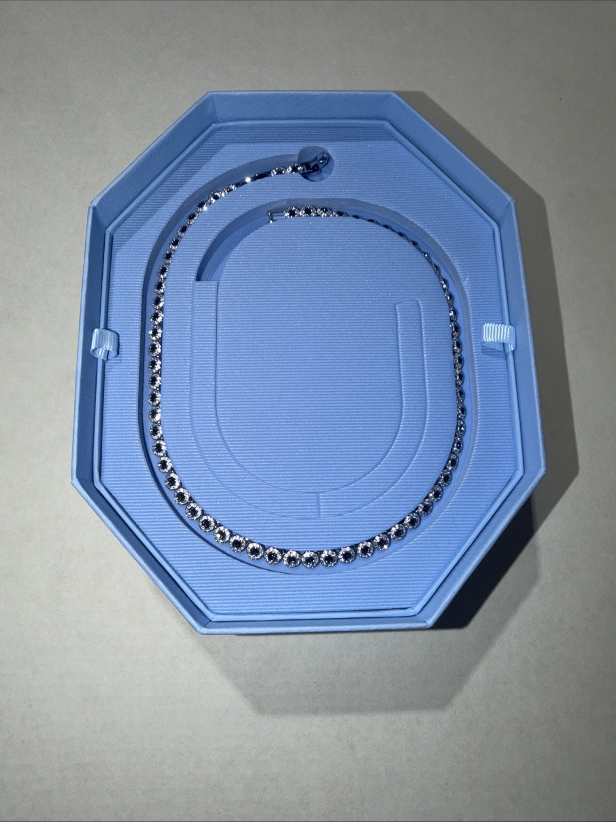 Swarovski Una Angelic Rhodium Plated Crystal Tennis Necklace