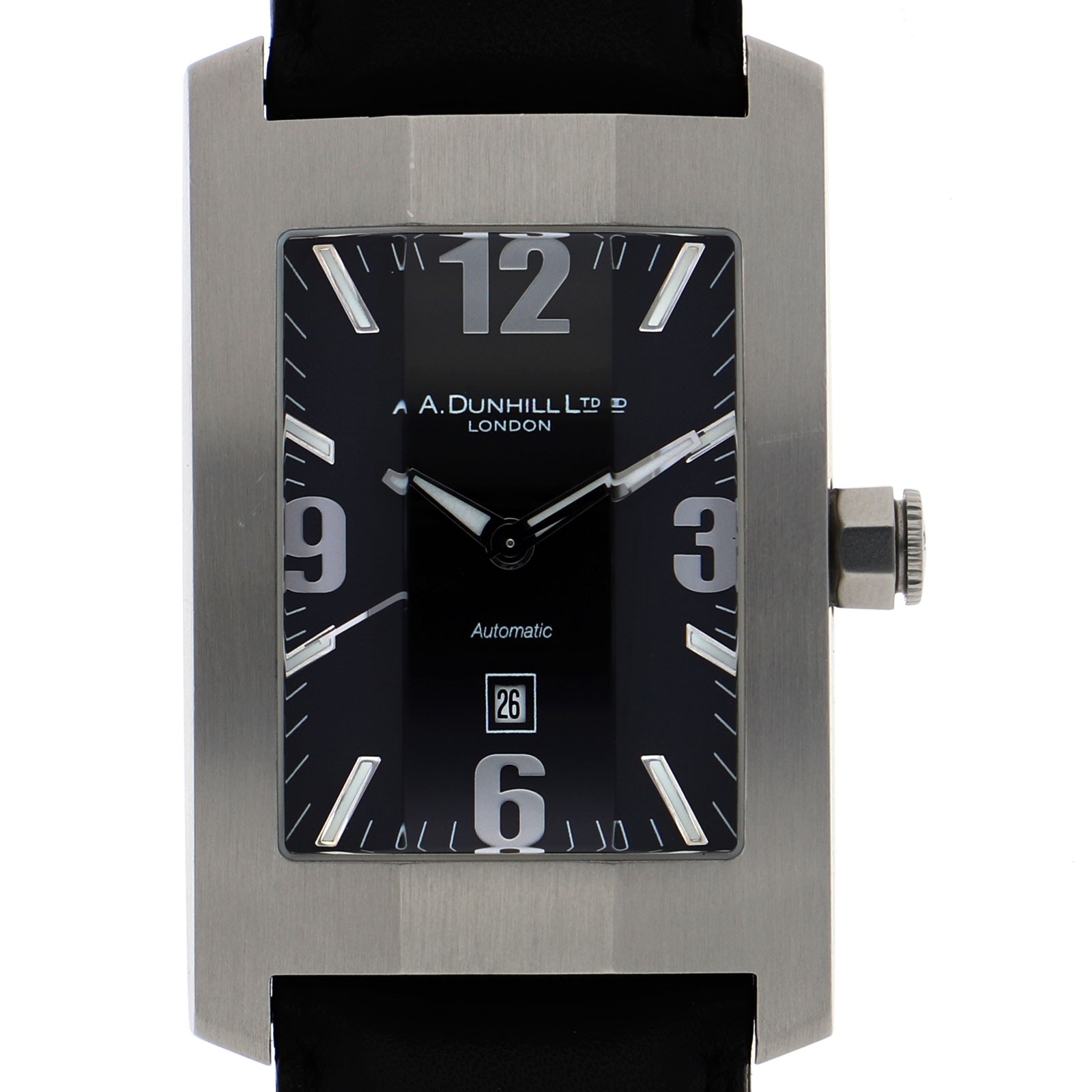 Dunhill 8040 Dan Hillian black Dial Automatic Stainless Steel Leather Men’s