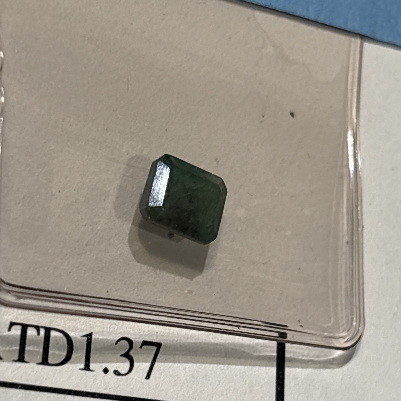Natural Loose Emerald Cut Genuine Emerald 1.37 Carat Gem Gemstone