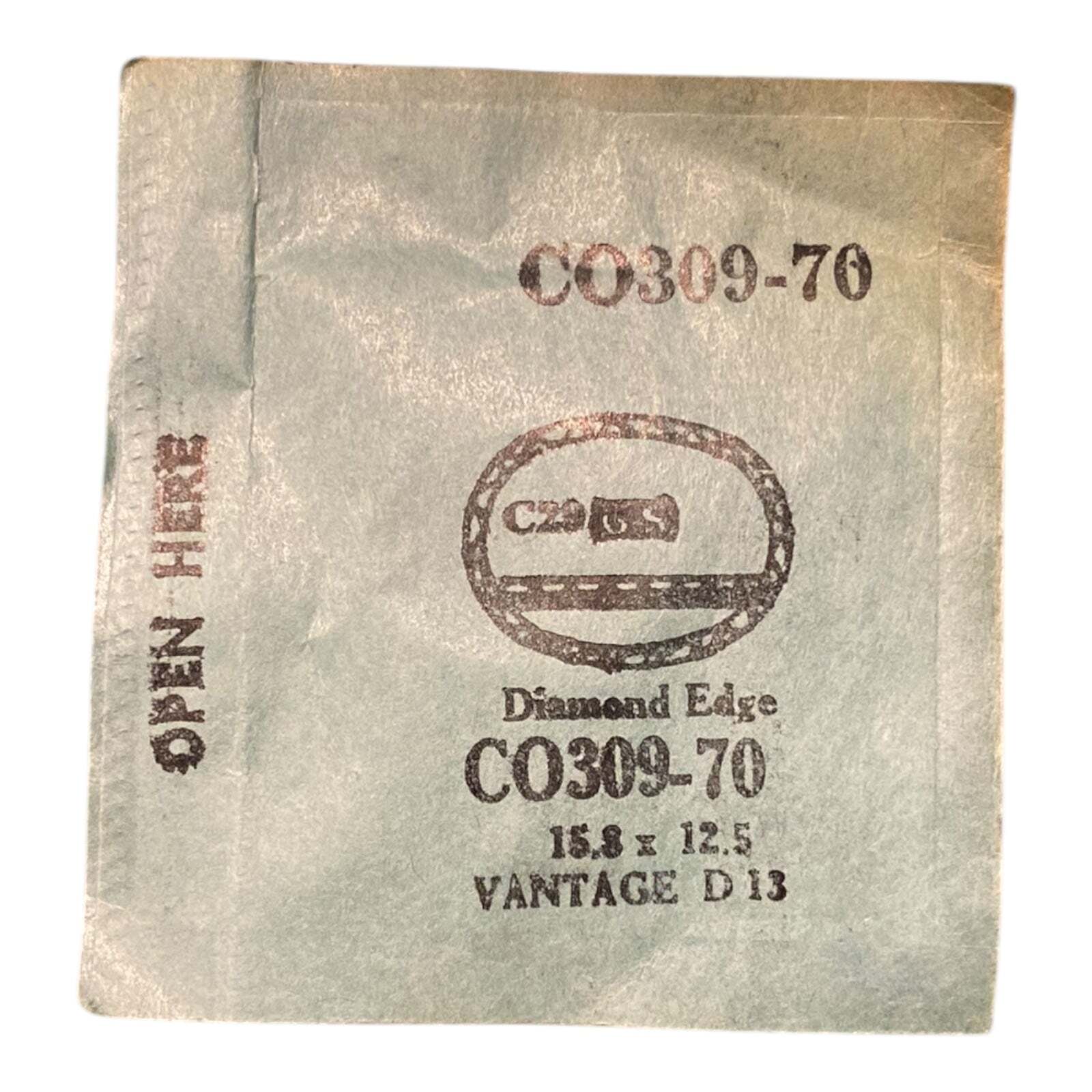 Germanow-Simon Mach (GS) CO309-70 Watch Crystal 15.8×12.5 NOS Part Vantage